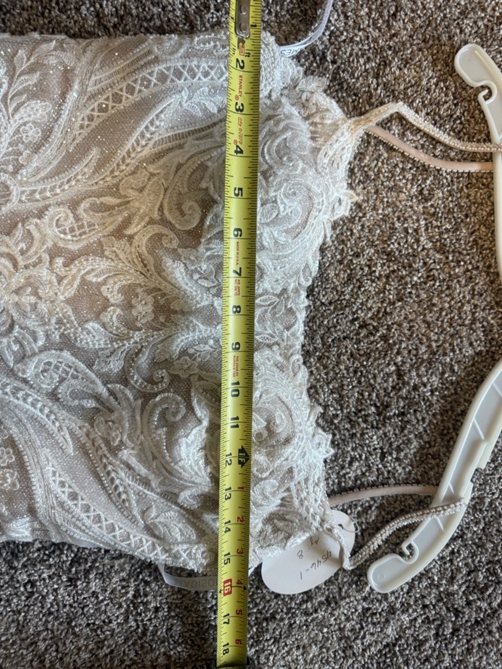 Madison James White Lace Fit-and-Flare Wedding Dress NWT - Picture 7 of 11